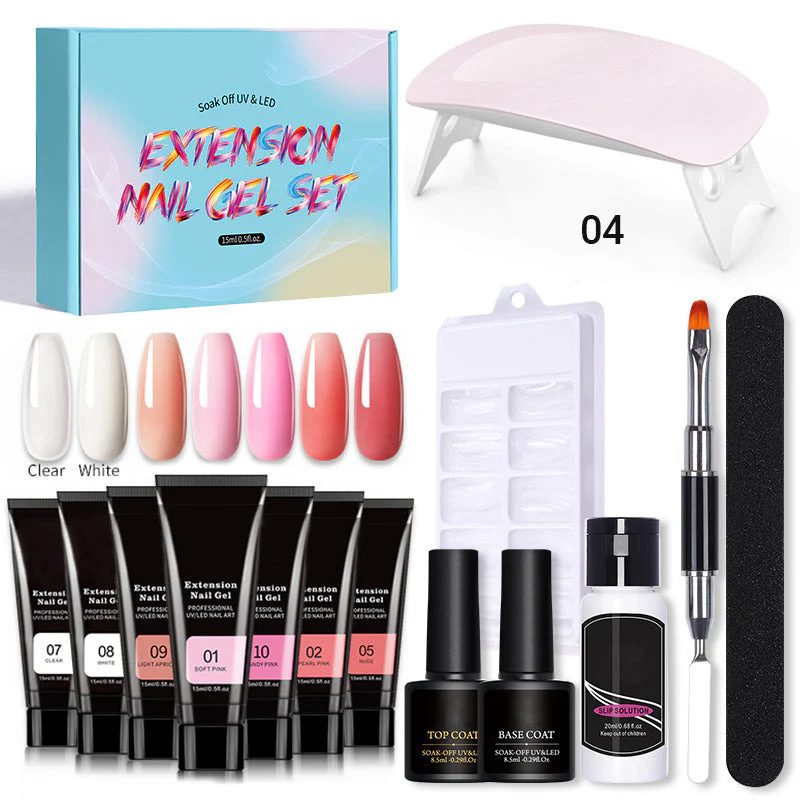 Kit per unghie gel manicure da 15 pezzi con lampada per unghie - Image 13