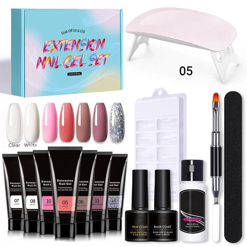 Kit per unghie gel manicure da 15 pezzi con lampada per unghie - Image 14