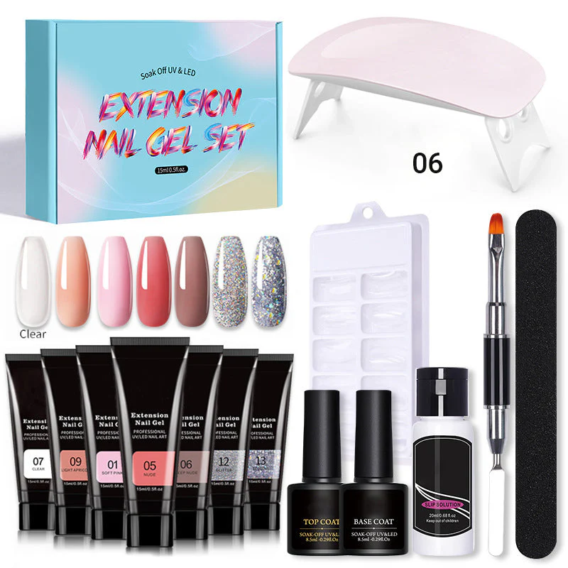 Kit per unghie gel manicure da 15 pezzi con lampada per unghie - Image 15