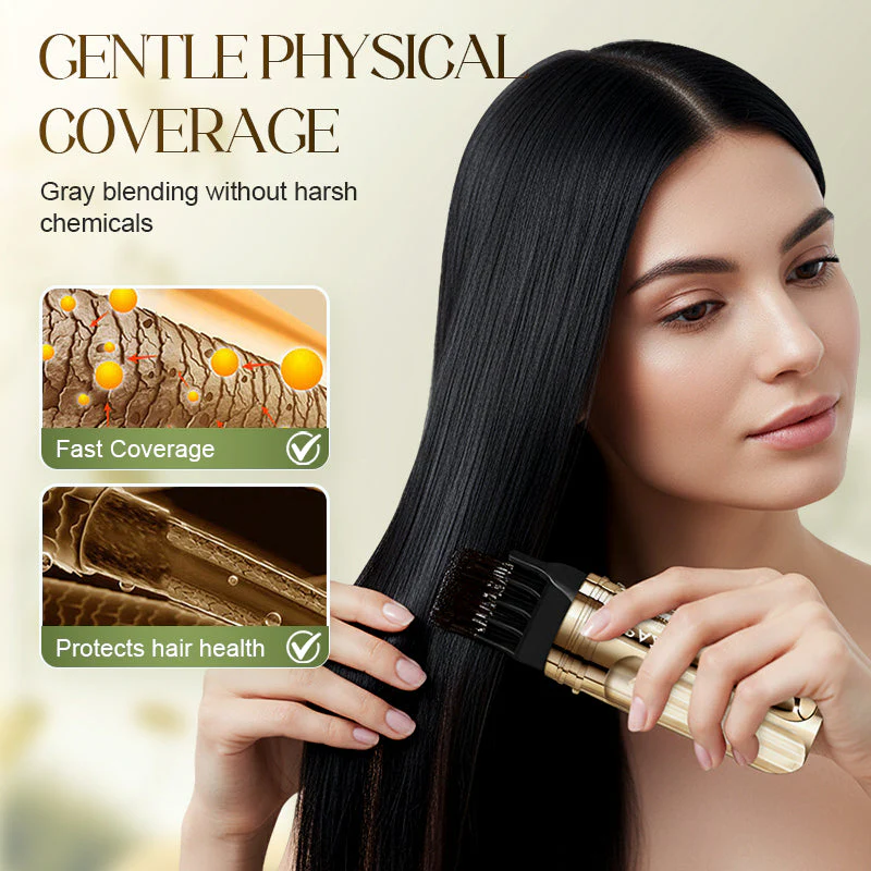 💆‍♀️ ACQUISTA 1 OTTIENI 1 GRATIS! ✨ PETTINE TINTURA 2-IN-1 - Coprigrigio Rapido e Preciso, Formula Non-Gocciolante con Oli Nutrienti, Applicazione in 5 Minuti 🧴👩‍🦳 - Image 3