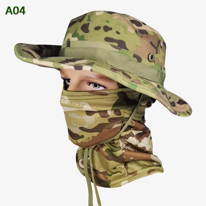 Cappello da pesca mimetico 2 in 1 e fascia per il collo con maschera - Image 16