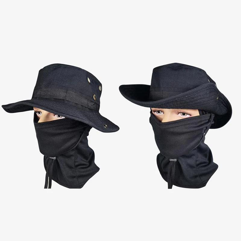 Cappello da pesca mimetico 2 in 1 e fascia per il collo con maschera - Image 3