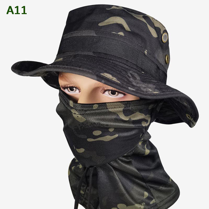 Cappello da pesca mimetico 2 in 1 e fascia per il collo con maschera - Image 7