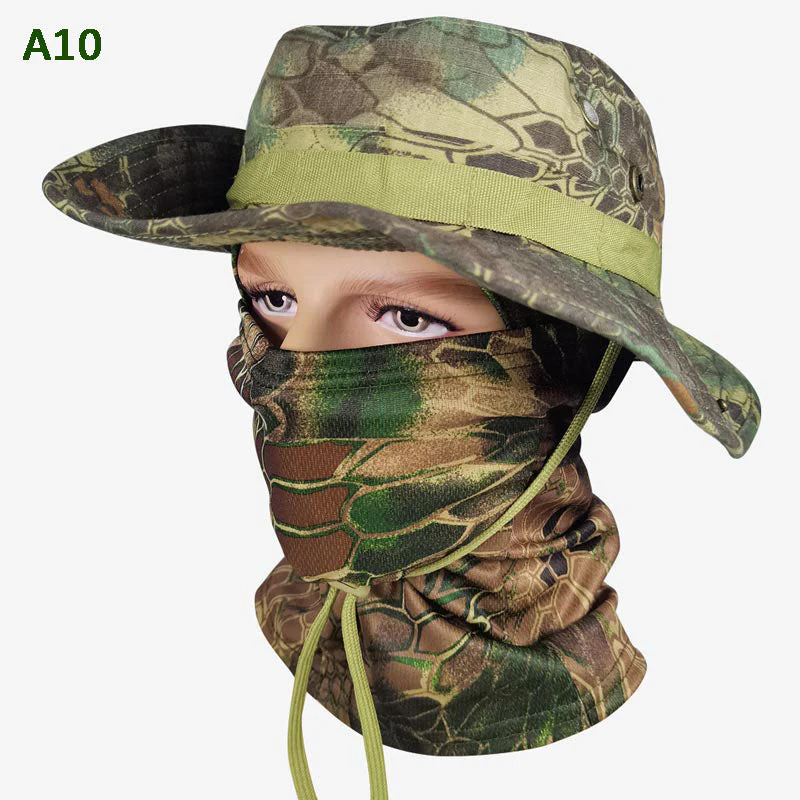 Cappello da pesca mimetico 2 in 1 e fascia per il collo con maschera - Image 8
