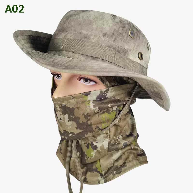 Cappello da pesca mimetico 2 in 1 e fascia per il collo con maschera - Image 9