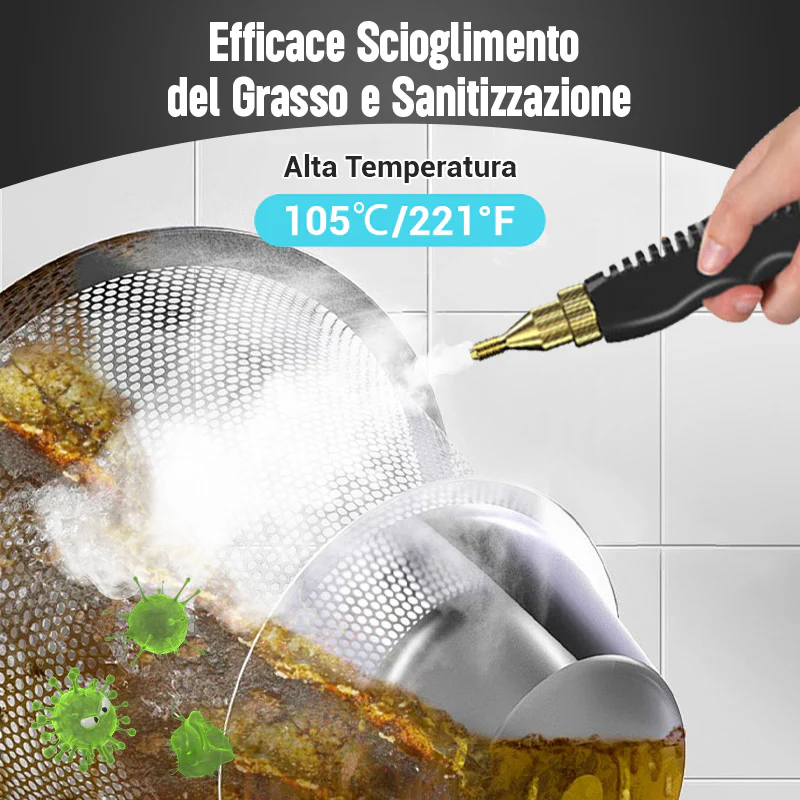 Pulitore a vapore manuale ad alta temperatura pressurizzato da 2500W - Image 5