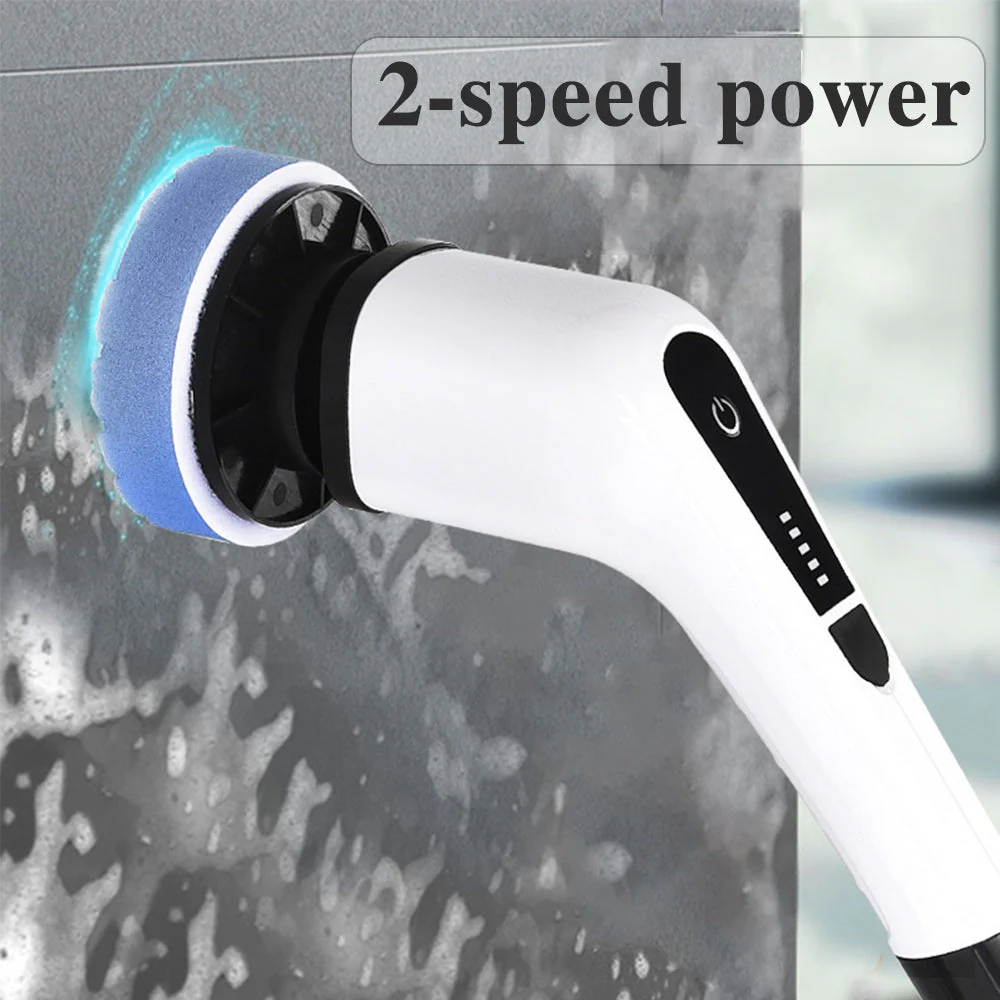Spazzola per pulizia retrattile elettrica senza fili 8 in 1 con manico lungo - Image 3