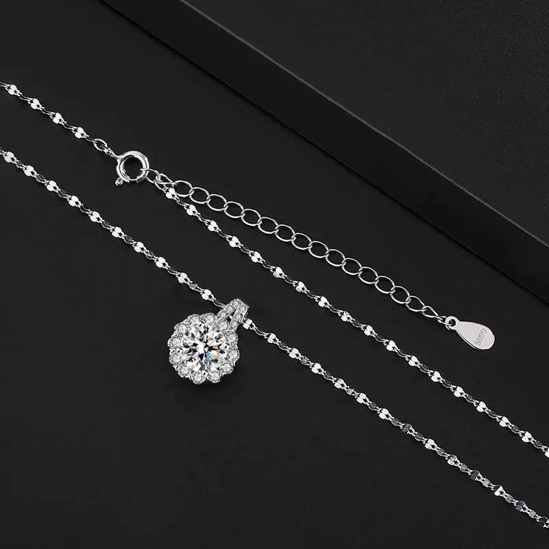 Collana di diamanti in argento sterling con girasole - Image 4