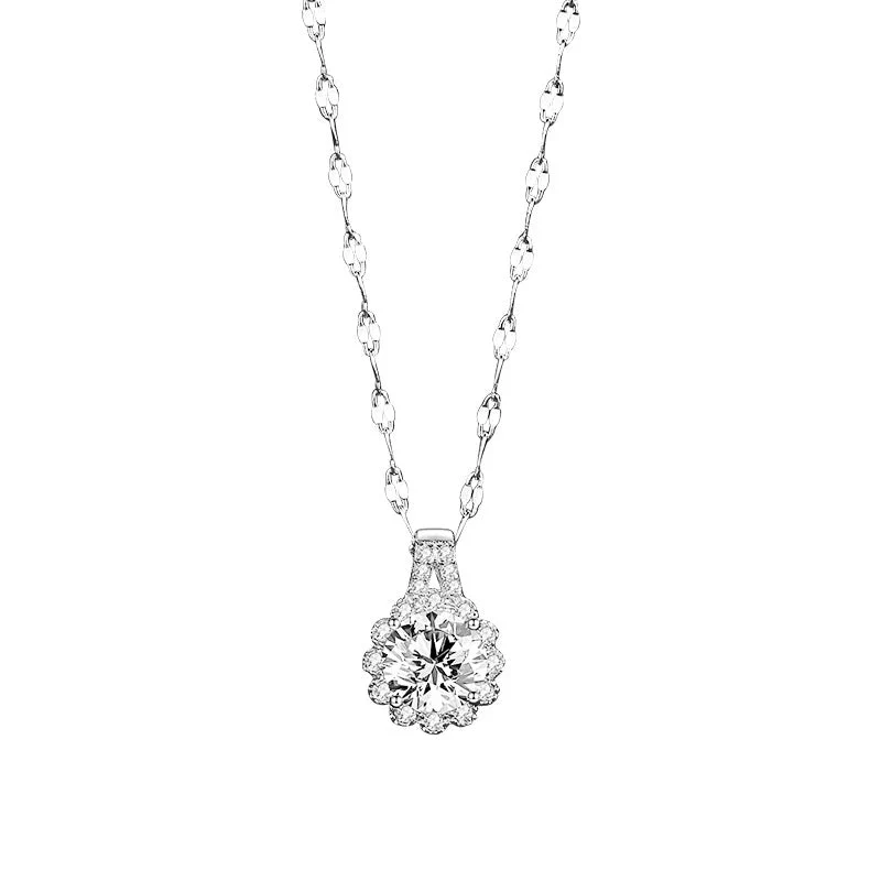 Collana di diamanti in argento sterling con girasole - Image 5