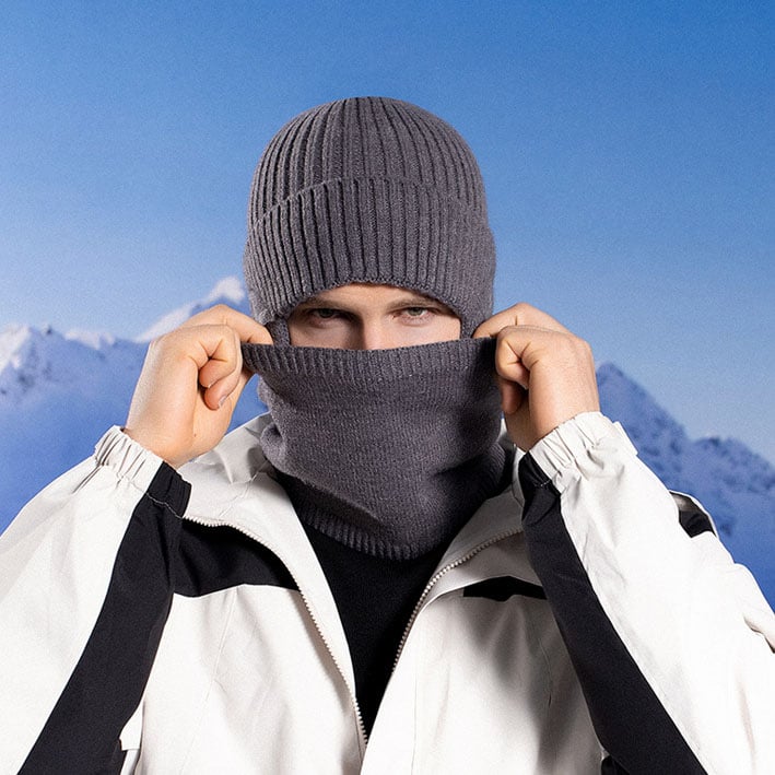 🎄Regalo di Natale🎅 ❄Set di sciarpe con berretto invernale e caldo cappello lavorato a maglia😍 - Image 4