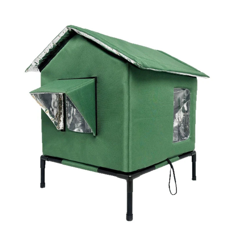 🏠 SCONTO DEL 50% A TEMPO LIMITATO! 🐈 Cuccia per gatti da esterno rialzata e resistente a ogni clima – Impermeabile, isolata e pieghevole 🌧️ - Image 10
