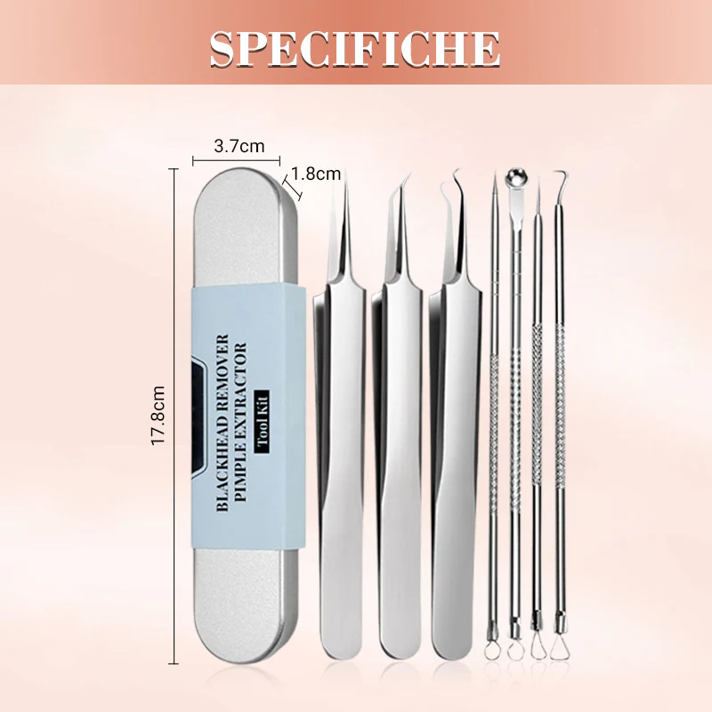 💓58% DI SCONTO💥Kit Strumento Rimuovi Punti Neri e Estraente per Brufoli - Image 10