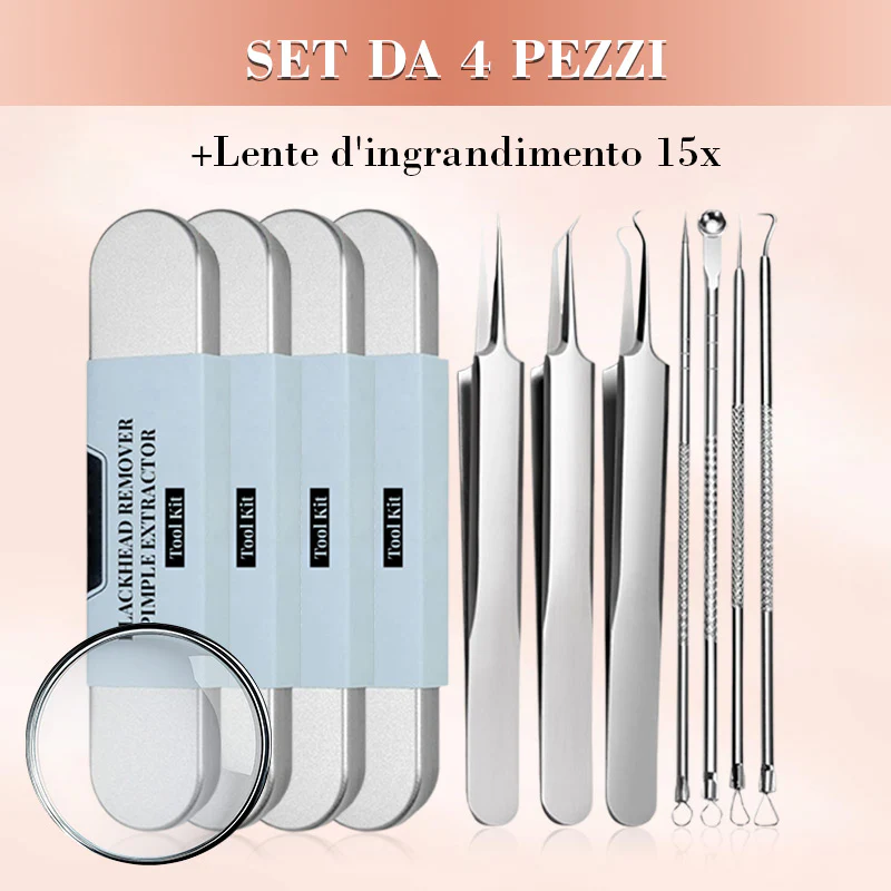 💓58% DI SCONTO💥Kit Strumento Rimuovi Punti Neri e Estraente per Brufoli - Image 12