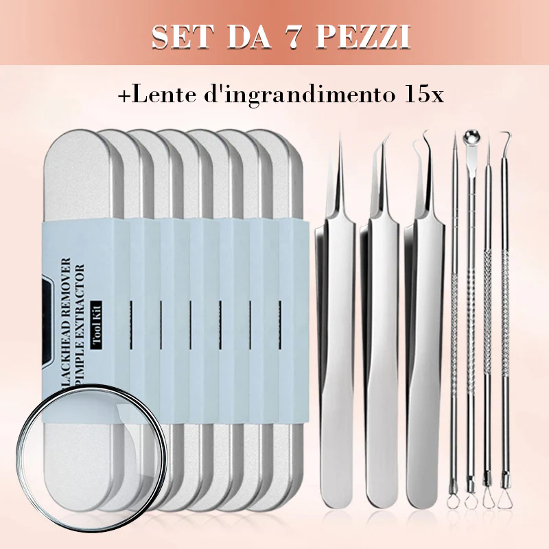 💓58% DI SCONTO💥Kit Strumento Rimuovi Punti Neri e Estraente per Brufoli - Image 14