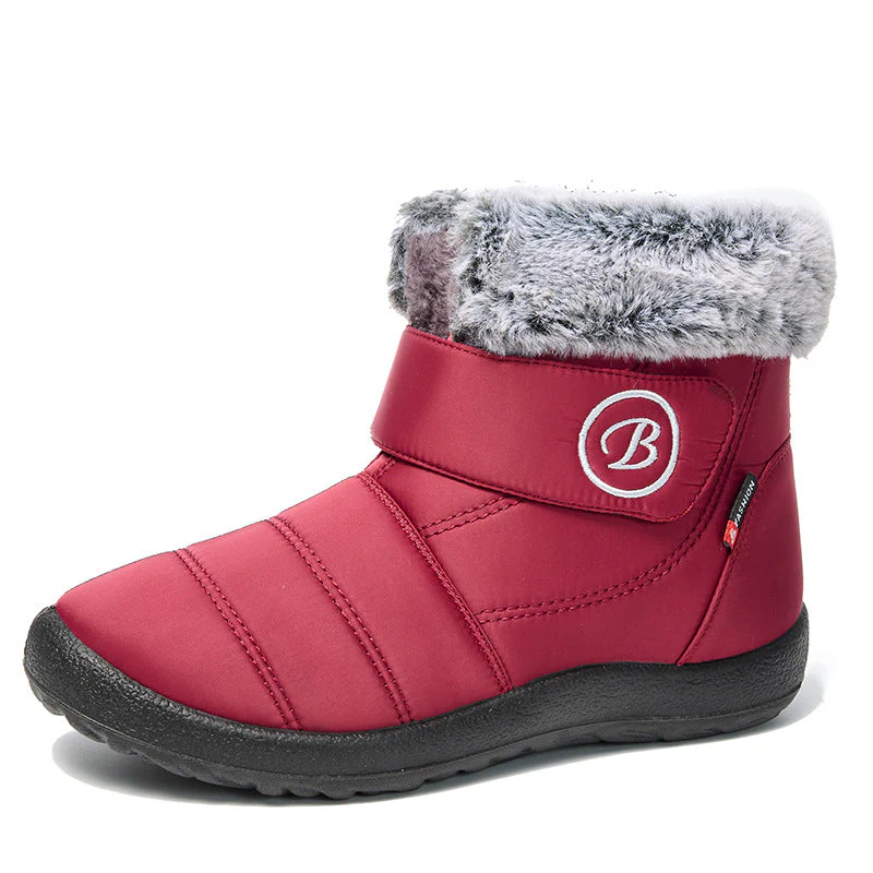 Stivali slip-on impermeabili foderati in pelliccia calda da donna - Image 10