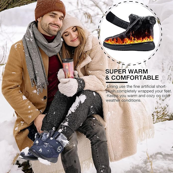Stivali slip-on impermeabili foderati in pelliccia calda da donna - Image 6