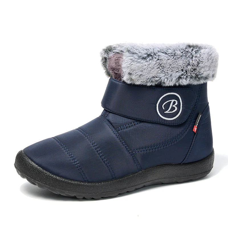 Stivali slip-on impermeabili foderati in pelliccia calda da donna - Image 8