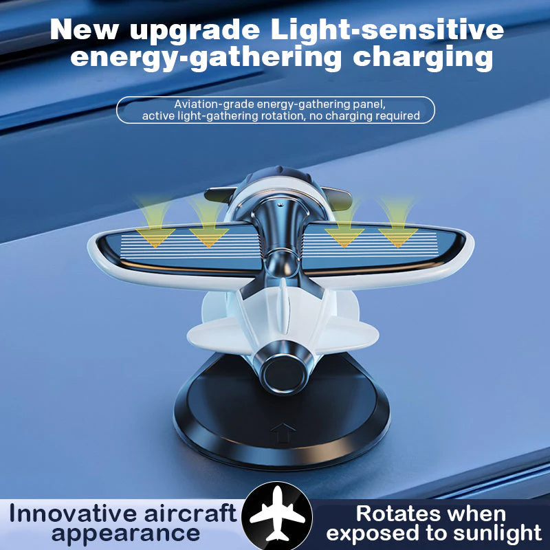 🔥Decorazioni per auto a forma di aereo alimentate ad energia solare - Image 6