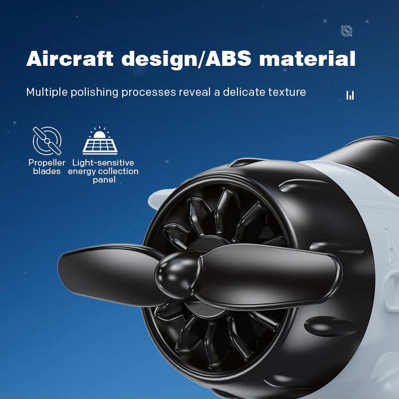 🔥Decorazioni per auto a forma di aereo alimentate ad energia solare - Image 8