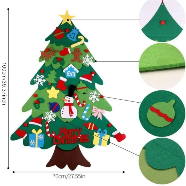 🎄Promozione di Natale SCONTO DEL 49%🎁Set albero di Natale in feltro fai-da-te - Image 8