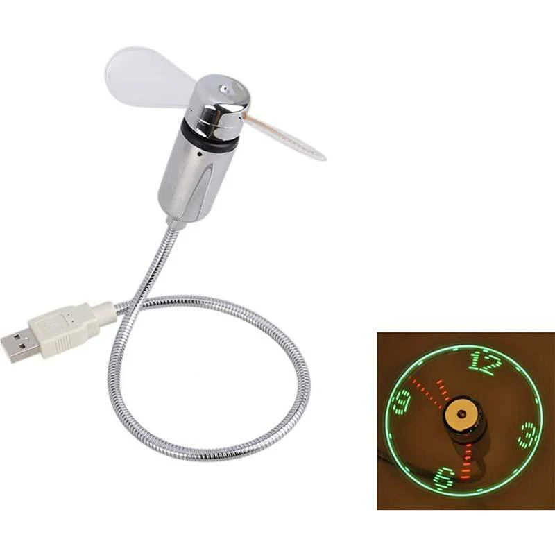 Ventilatore USB con Orologio LED Luminoso - Image 7