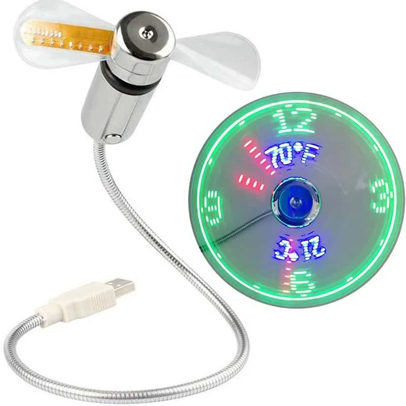 Ventilatore USB con Orologio LED Luminoso - Image 8