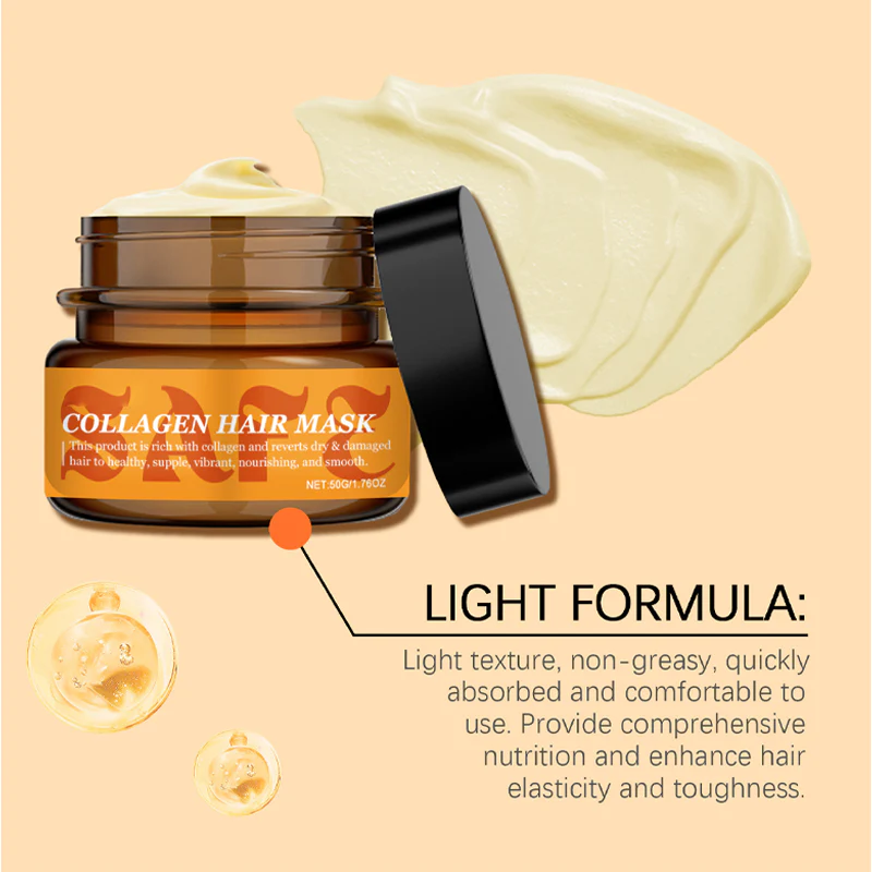 Maschera per Capelli al Collagene per Capelli Secchi e Danneggiati - Image 8