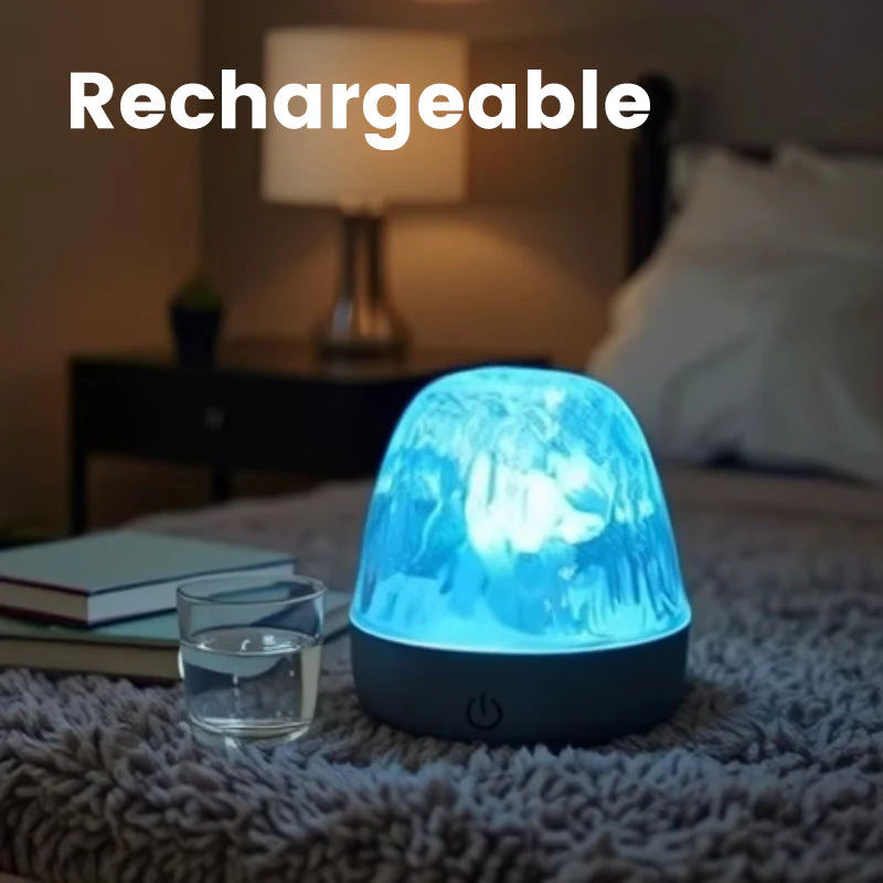 Lampada a LED a 16 colori con effetto increspatura dell'acqua e telecomando. - Image 10