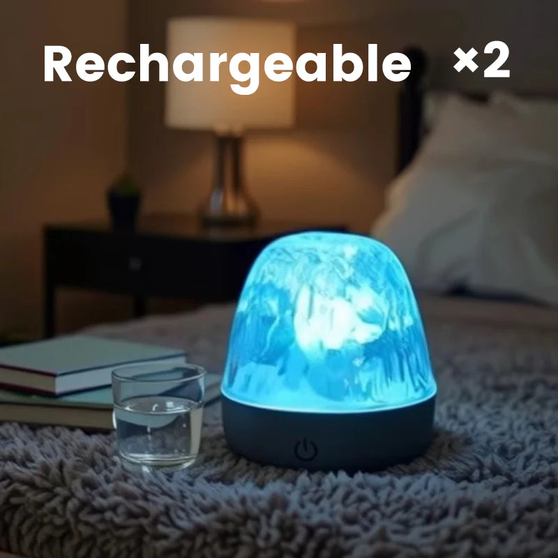 Lampada a LED a 16 colori con effetto increspatura dell'acqua e telecomando. - Image 11
