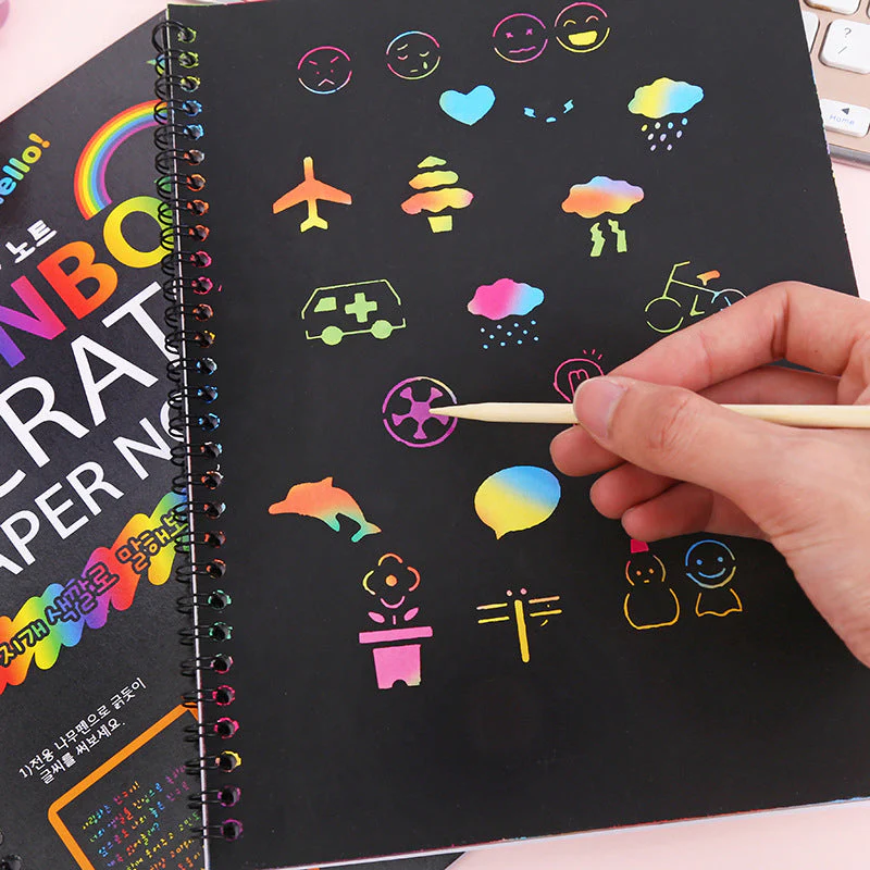 Quaderno creativo Rainbow Scratch Art - Image 6