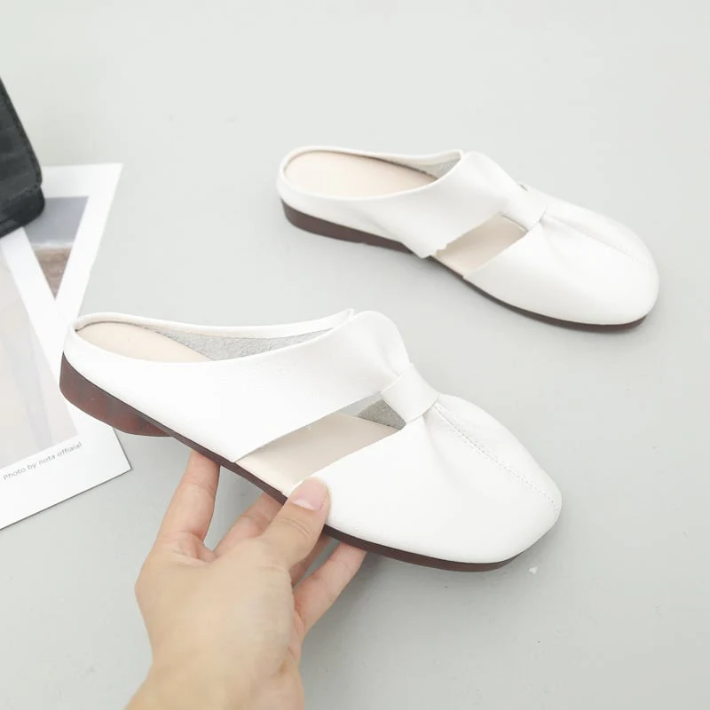 ✈️Acquista 2 e ottieni la spedizione gratuita✈️Muli piatti con design cut-out - Image 11