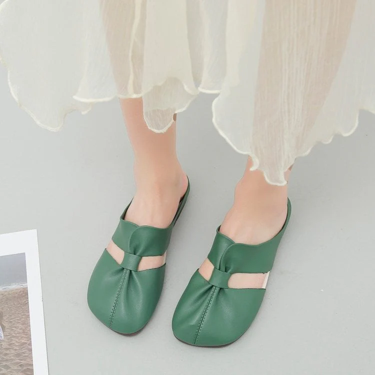 ✈️Acquista 2 e ottieni la spedizione gratuita✈️Muli piatti con design cut-out - Image 13