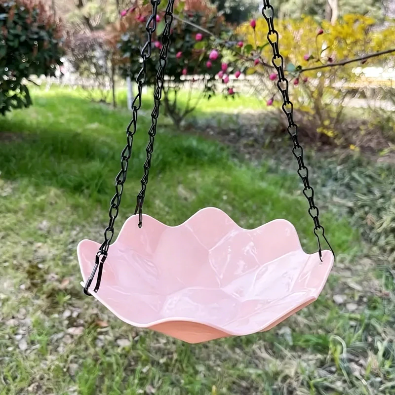 Vassoio decorativo sospeso per mangiatoia per uccelli con fiori - Image 11