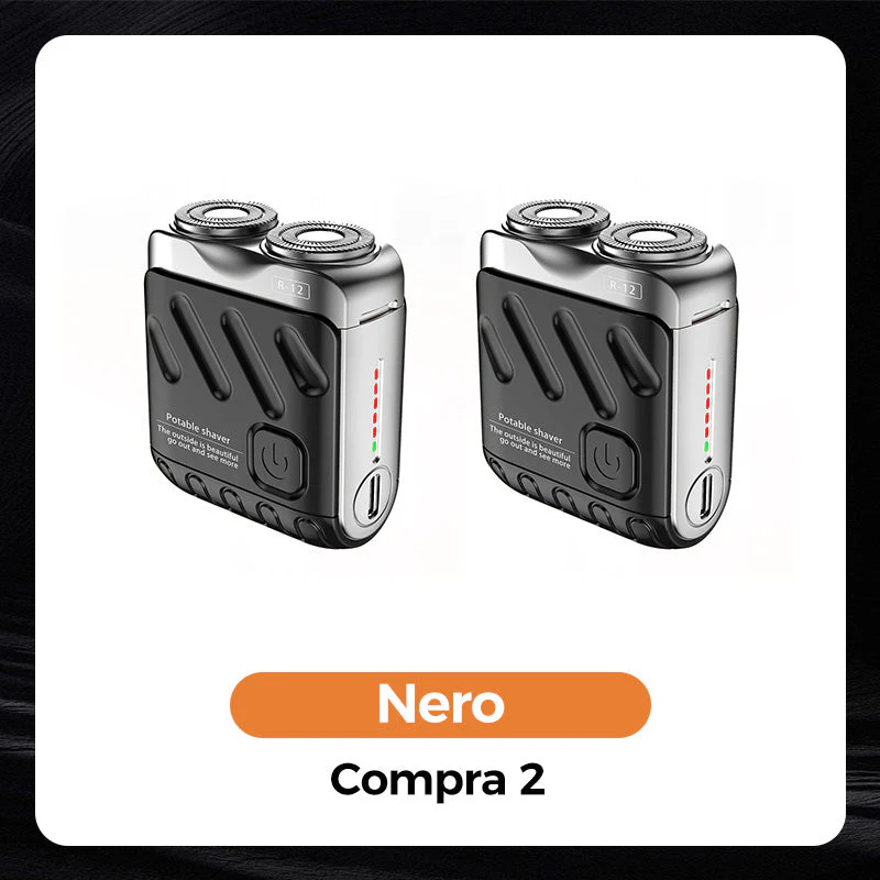 Rasoio Elettrico Rotativo Portatile a Doppio Anello - Image 16