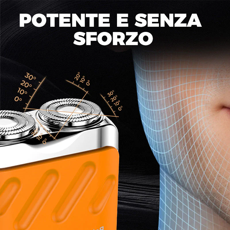 Rasoio Elettrico Rotativo Portatile a Doppio Anello - Image 3