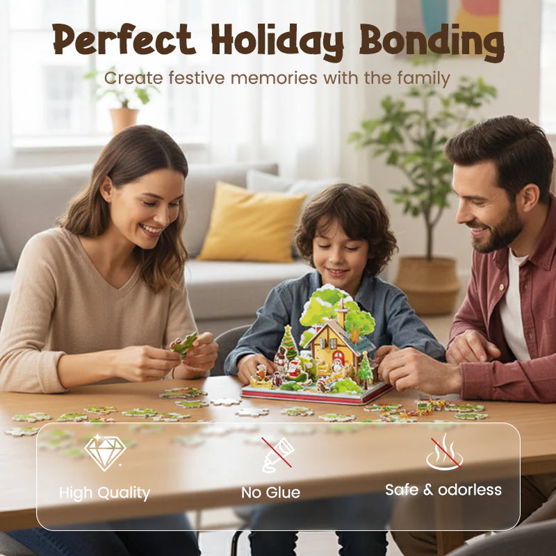 🎁Offerta limitata natalizia - 50% di sconto🧩Kit puzzle natalizio fai da te in 3D - Image 6