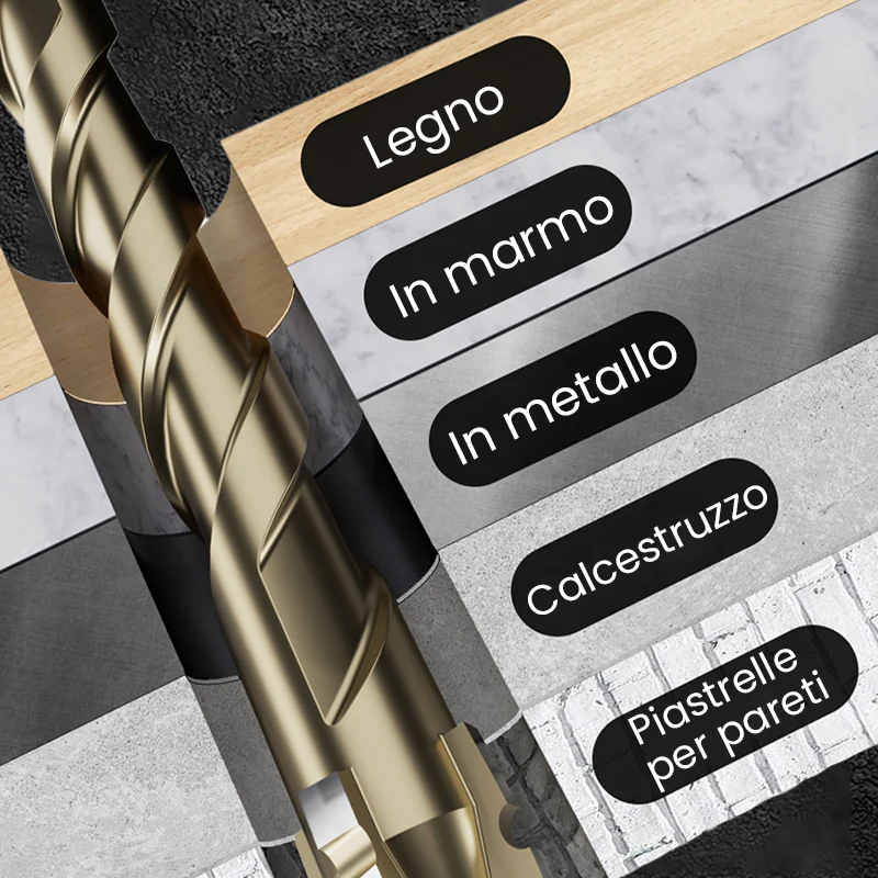 🔥🔥Kit di Punte da Trapano Eccentriche Zigrinate a 4 Taglienti ad Alta Resistenza - Image 3