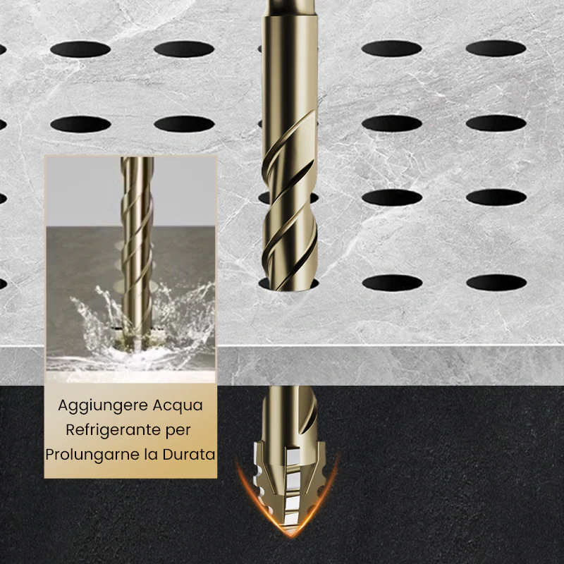 🔥🔥Kit di Punte da Trapano Eccentriche Zigrinate a 4 Taglienti ad Alta Resistenza - Image 5
