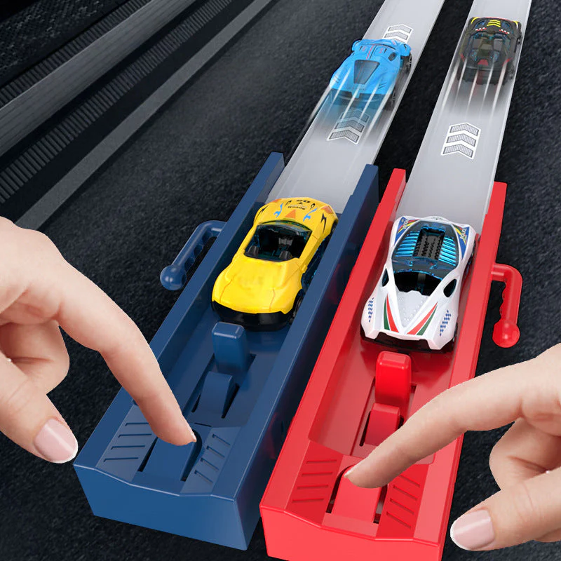 Dual Toy Car Launcher Racing Track Set for Kids - Image 4