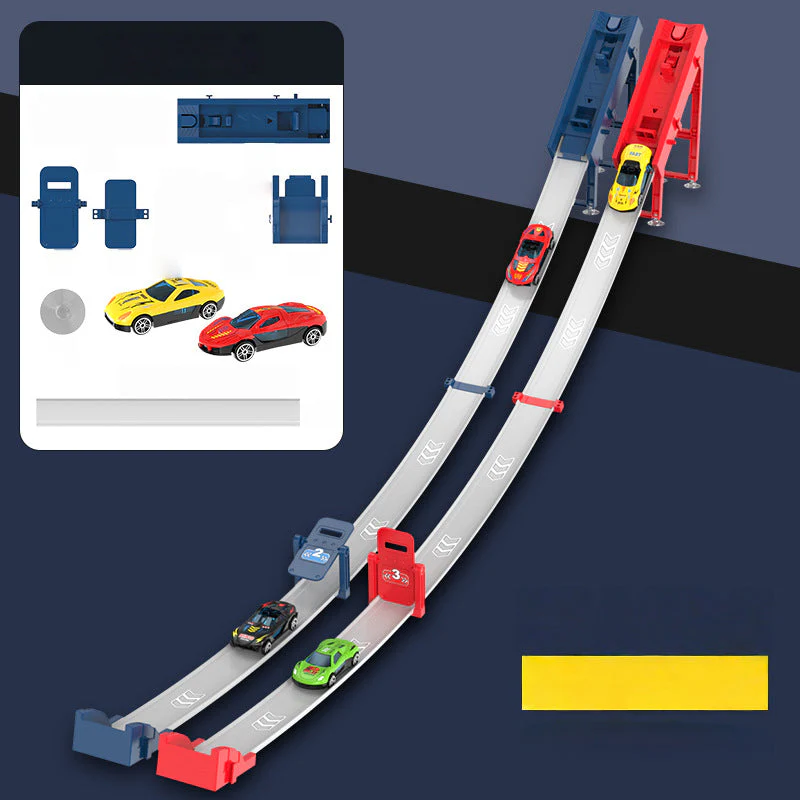 Dual Toy Car Launcher Racing Track Set for Kids - Image 8