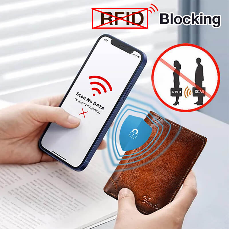 🔥 Portafoglio multifunzionale in vera pelle, impermeabile e resistente, con protezione RFID. - Image 2