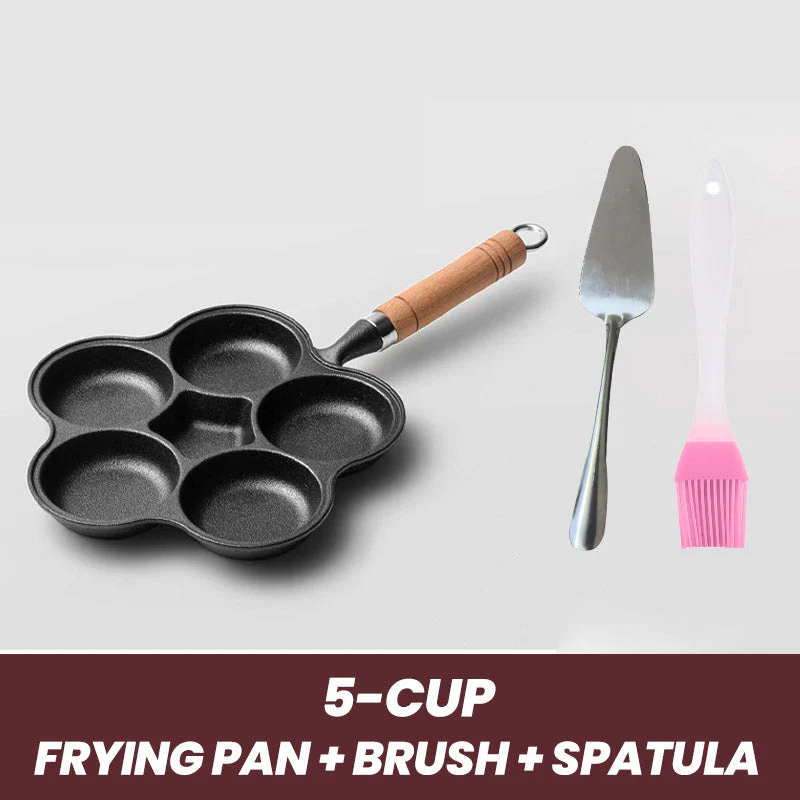 🍳 SCONTO DEL 50%! 🔥 Padella in ghisa da 4 tazze per uova - Antiaderente e riscaldamento uniforme, perfetta per sandwich o pancake a colazione 🥪✨ - Image 15