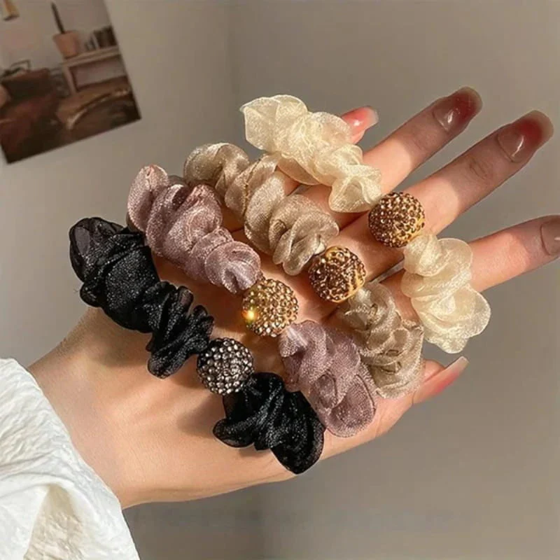 🌟Eleganti elastici per capelli in rete di strass💕 - Image 2