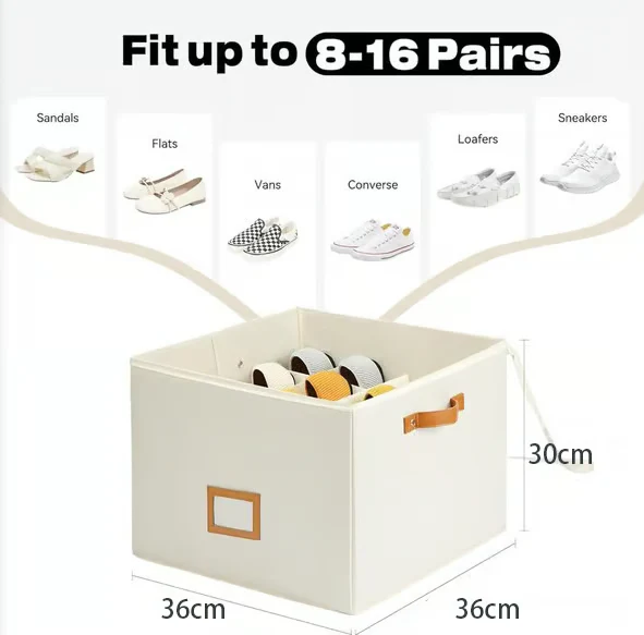 ⏳Sconto del 50% per un periodo limitato💥Organizer per scarpe in tessuto, scatola portaoggetti - Image 2