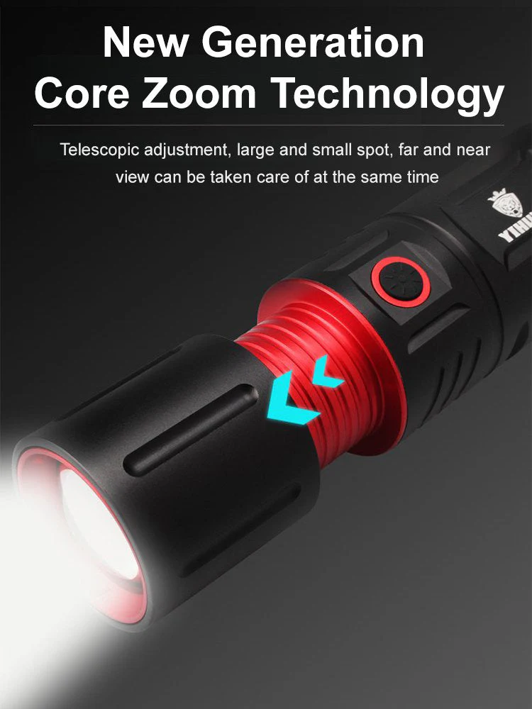 Torcia per esterni a lungo raggio con zoom telescopico - Image 4