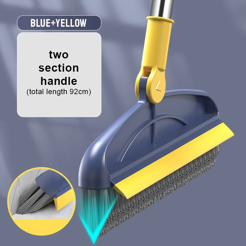 Spazzola per pavimenti 2 in 1 con setole rigide rotanti a 180° e manico lungo - Image 10