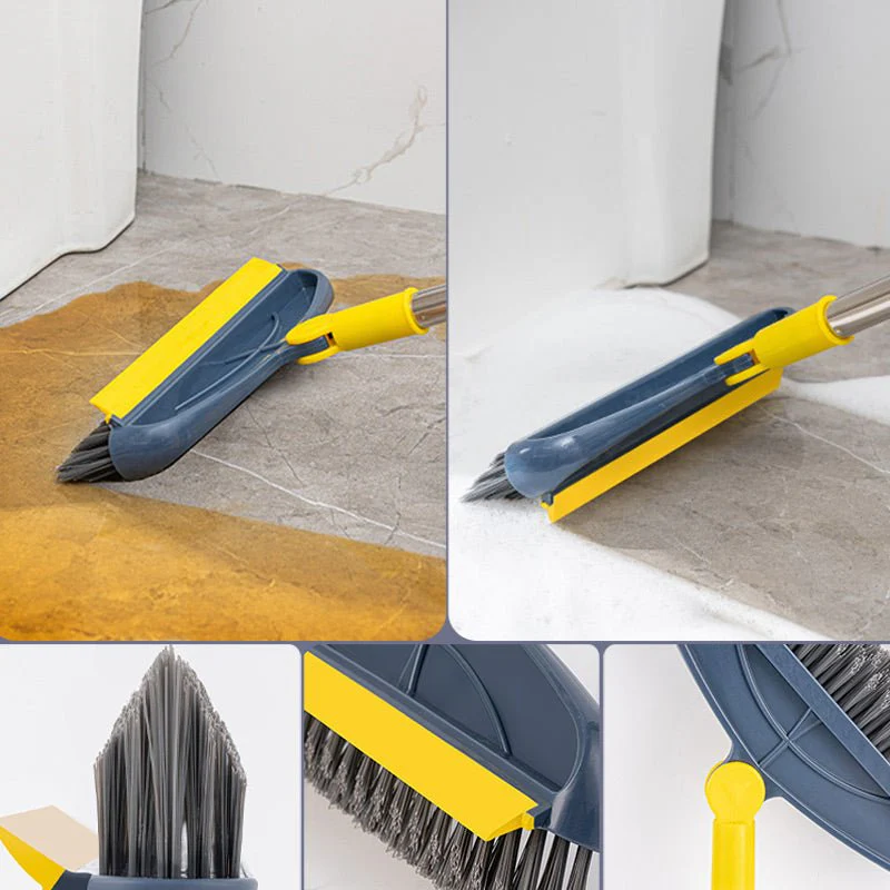 Spazzola per pavimenti 2 in 1 con setole rigide rotanti a 180° e manico lungo - Image 9