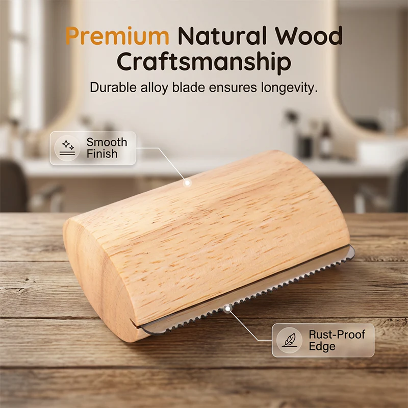 🥳Spazzola delicata per la muta – Nessuna trazione, nessun dolore. Manico ergonomico in legno. Rimuove il sottopelo e il pelo morto. Perfetta per animali ansiosi o sensibili. Una sessione di toelettatura serena. 🌿💚 - Image 2