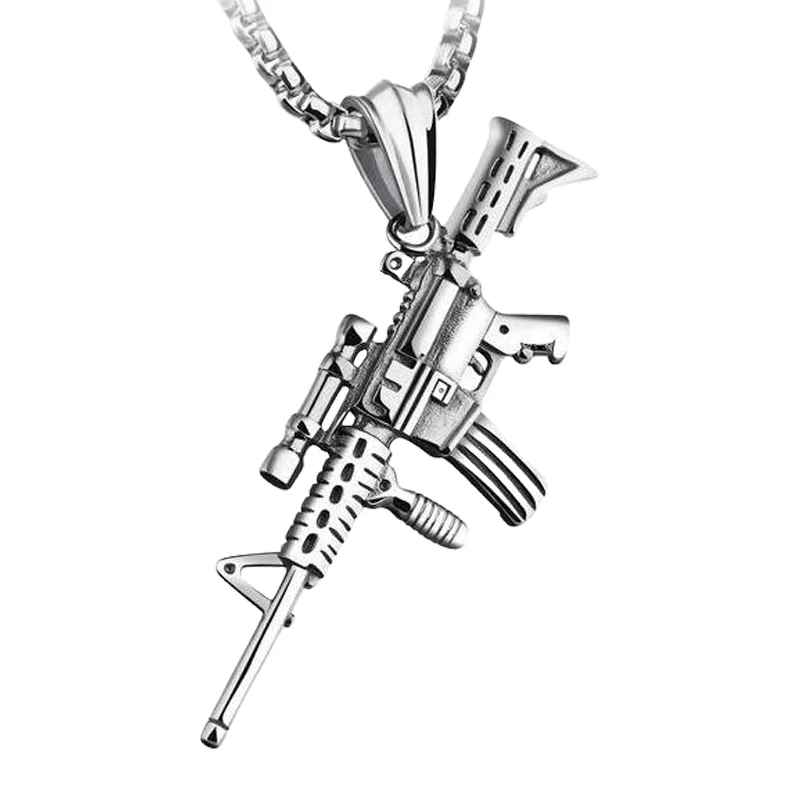 Gun Pendant Necklace for Men - Image 2