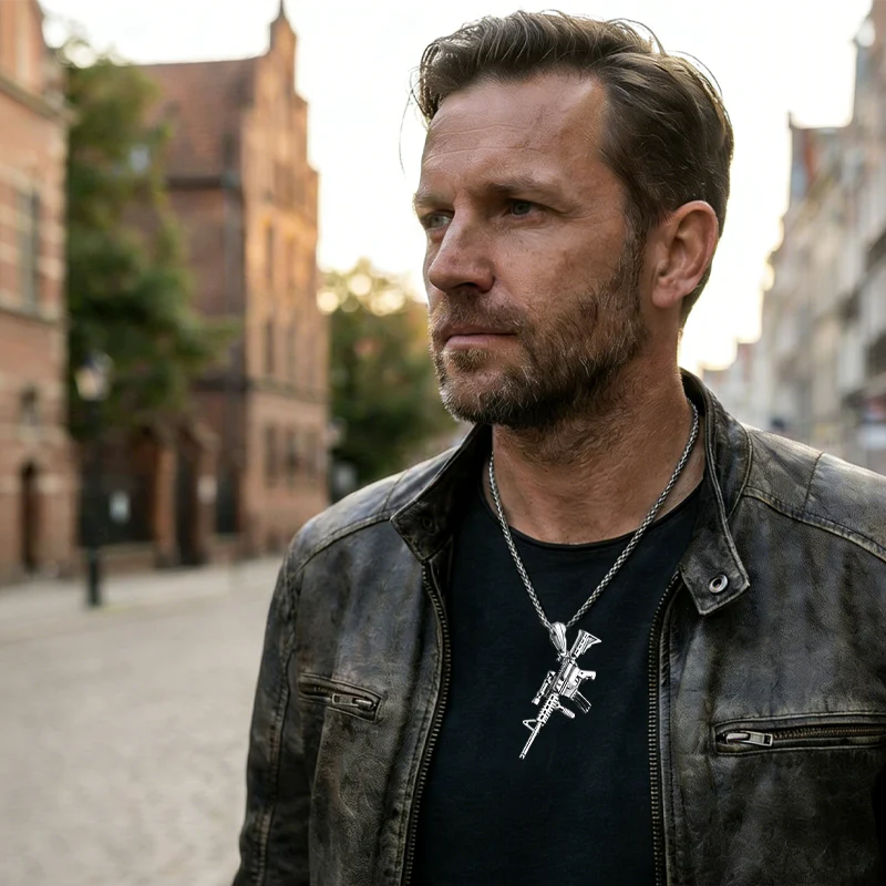 Gun Pendant Necklace for Men - Image 6